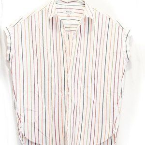 Madewell, Color Striped Collared Tee